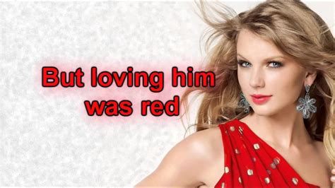 Taylor Swift Red Lyrics Video Youtube