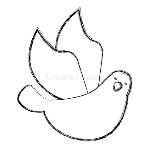 Cute Dove With Message In Speech Bubble For Peace Day Vector