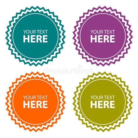 Color Labels In The Wheels Like A Flower Stock Illustration