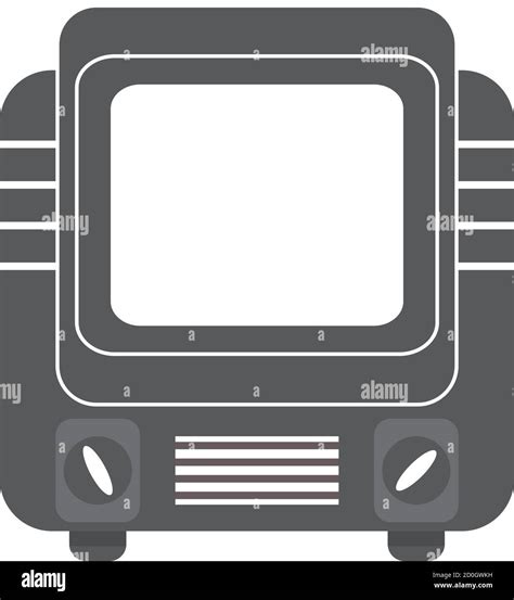 Icon Of An Old Retro Vintage Tv In Flat Style A Vector Stock Vector