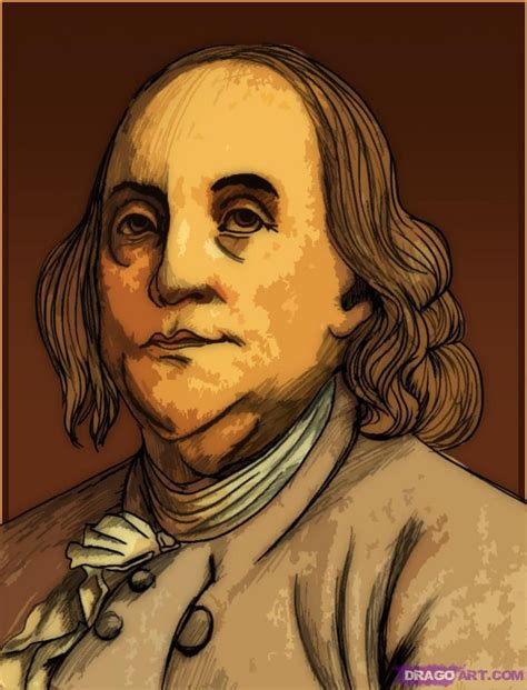 How To Draw Ben Franklin Step By Step At Drawing Tutorials
