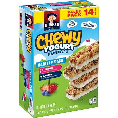 Quaker Chewy Yogurt Granola Bars Variety Pack 14 Count