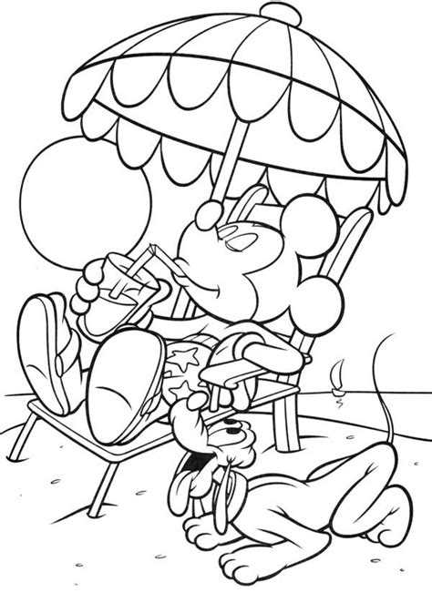 This is a great collection of mickey mouse coloring pages. Mickey Mouse And Pluto Relax On The Beach Coloring Page ...