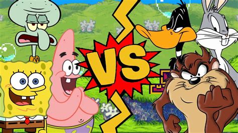 M U G E N Battles Spongebob Patrick Squidward Vs Bugs Bunny Daffy
