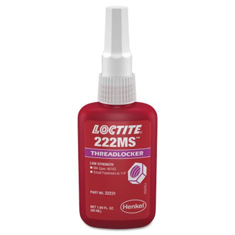 Loctite 222ms Threadlockers Low Strengthsmall Screw 05 Ml Purple