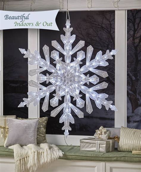 4 Ft Snowflake With Twinkling Lights Outdoor Snowflake Lights