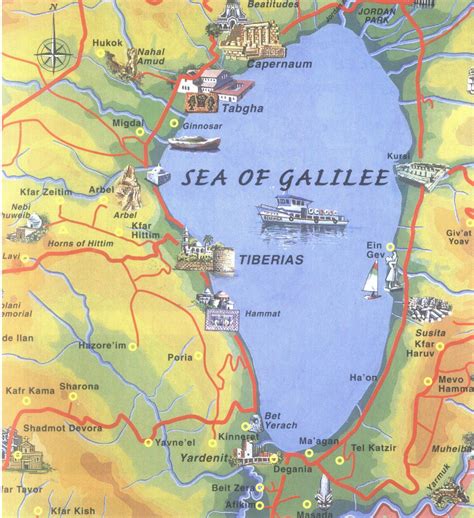 Mar En Una Mapa De Galilea