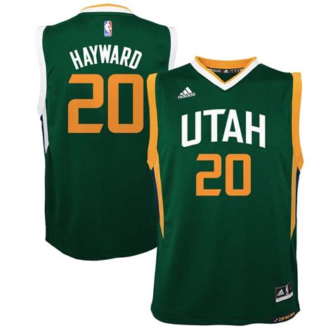 Youth Utah Jazz Gordon Hayward adidas Green Replica Alternate Jersey