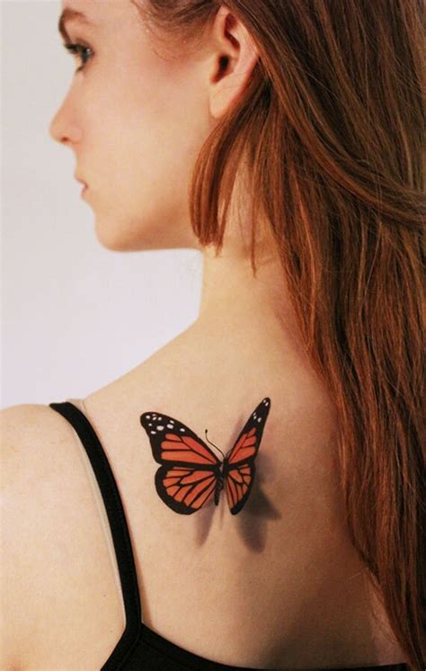 3d Butterfly Temporary Tattoo Looks Like If Just By Tattoomint