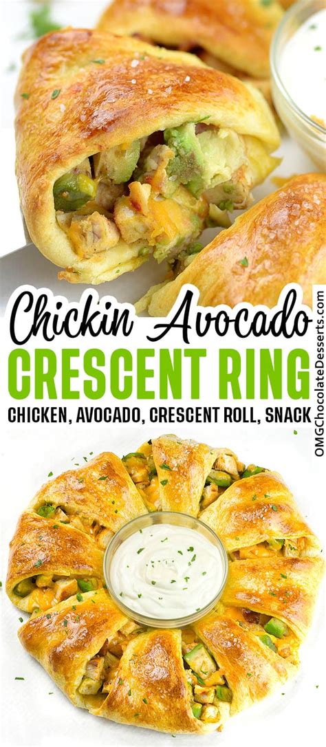 Add chicken, soup, milk, salt and pepper; Chicken avocado crescent ring - OMG Chocolate Desserts