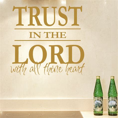 Trust In The Lord Religious Quote Wall Sticker World Of Wall Stickers