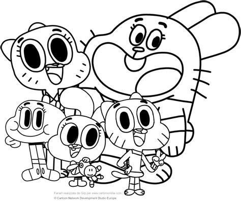 Just add a few nice words to your personal ecard, then send it off to brighten a loved one's day. Watterson Family (The amazing world of Gumball) coloring ...