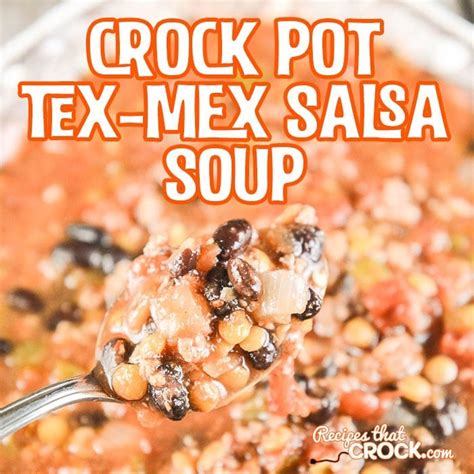 Anyhow, one of my fans shared her crock pot recipe for chicken with salsa to which you add grated cheese and a dollop of sour cream, served alongside rice. Crock Pot Tex Mex Salsa Soup - Recipes That Crock!