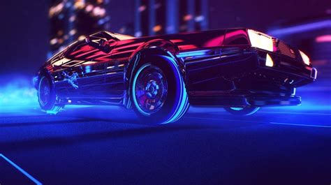 Delorean Retrowave Wallpapers Wallpaper Cave