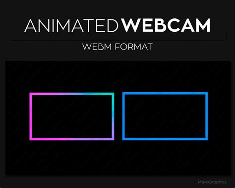 2 animated twitch webcam frame streaming overlays webcam border premade gradient twitch