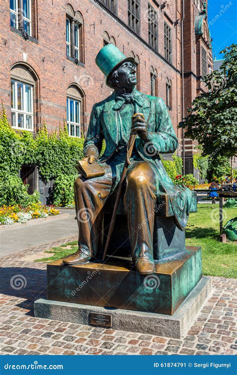 Hans Christian Andersen Statue In Copenhagen Denmark Stock Image