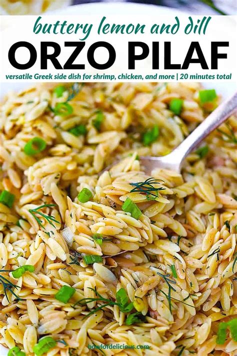 Toasted Orzo Pilaf With Lemon Butter And Dill Bowl Of Delicious