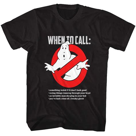 When To Call Ghostbusters T Shirt The Real Ghostbusters Etsy