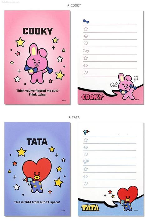 Bt21 Checklist Memo Pad Bts Notepads K Pop Memo Pad