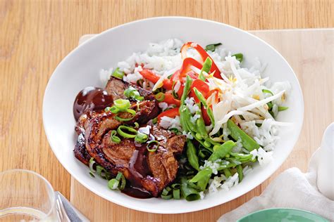 This mongolian chicken recipe is fast, easy, delicious, and better than takeout! Mongolian lamb chops with rice salad | Rice salad, Lamb ...
