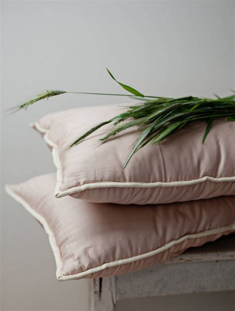 Organic Wool Pillows Natural Wool Pillow With Pink Cotton Etsy