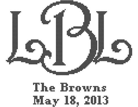 Custom cross stitch patterns & kits. #custom #design #crossstitch #pattern #monogram #wedding ...