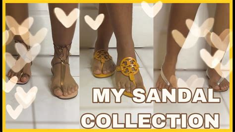 my sandal collection tory burch bridget s sandals morgan alx youtube