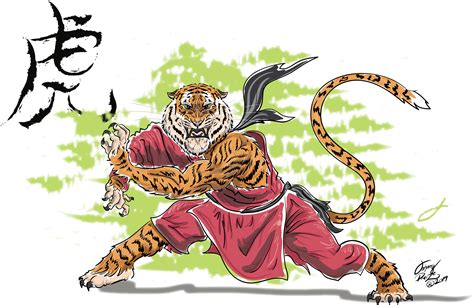 Kung Fu Tiger Master Illustrated By Johnny Praize Gongfu Kungfu