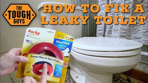 How To Fix A Leaky Toilet With A Korky Wax Free Toilet Seal Youtube