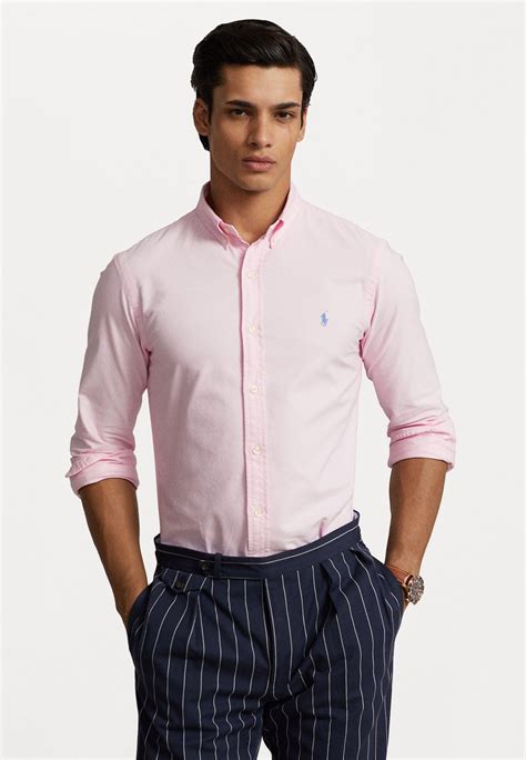 Polo Ralph Lauren Slim Fit Garment Dyed Oxford Shirt Hemd Carmel Pinkpink Zalandode