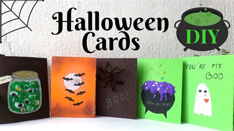 5 Halloween Cards To Make Diy Easy And Funny Halloween Card Ideas For