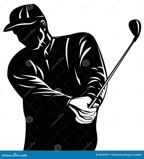 Golfer Silhouette Stock Vector Illustration Of Sport 5973929