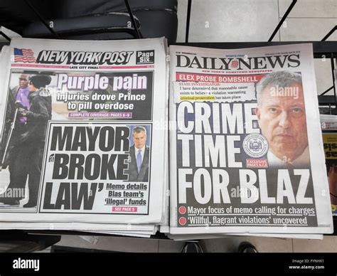 front pages of new york newspapers on saturday april 23 2016 report