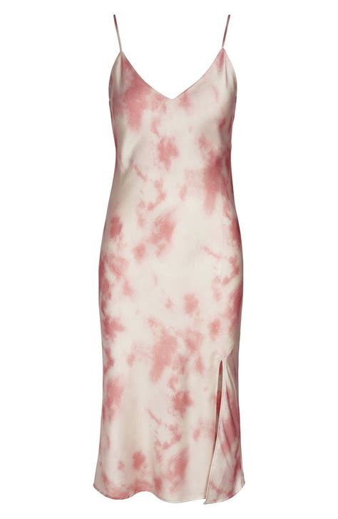 Willow Paige Tie Dye Satin Slipdress Simple Style My Style Ribbed Tank Tops Swimsuit Cover