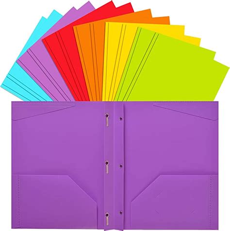 Folders Plastic Folders With Pockets And Prongs Heavy Duty Folders