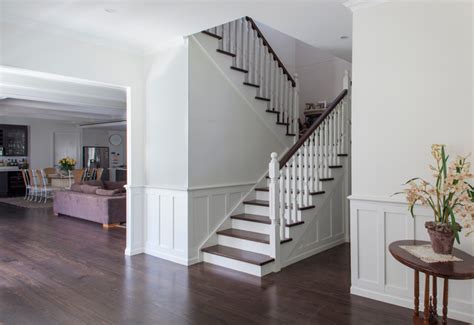 Custom Design Home Hamptons Style Transitional Staircase