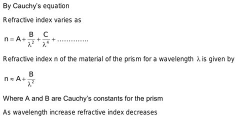 28how Does Refractive Index Of A Prism Depend Upon The Wavelength Of