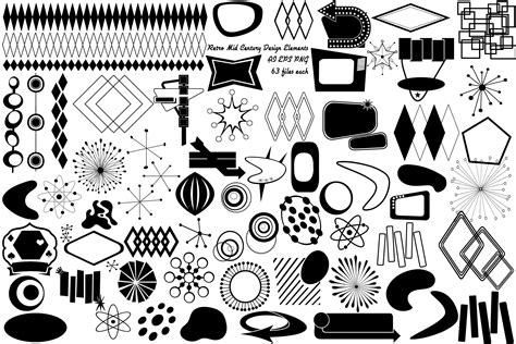 Mid Century Modern Icons Of Design Mid Century Designs Ai Eps Png