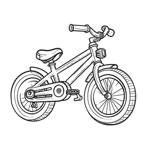 Bicicleta Para Colorear P Gina Imprimible Esquema Boceto Dibujo Vector