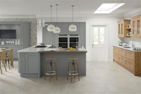 Love how this kitchen renovation creates an open feel for our clients to their dining room and office and a better transition to back yard! Cambridge Shaker Replacement Kitchen Doors - Dust Grey ...