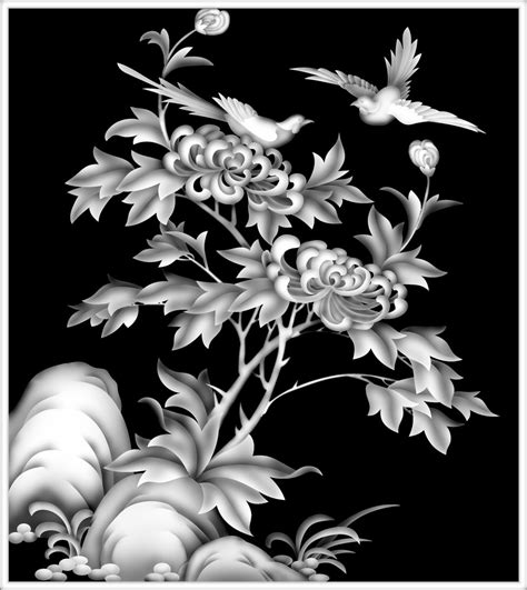 Grayscale Flower Picture Bitmap Bmp Format File Free Download