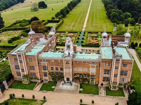 Hatfield House Stately Home From The Air English Manor Houses