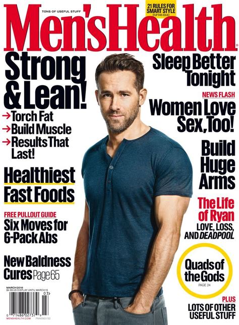 Mens Health March 2016 Digital Mens Health Magazine Mens Health Ryan Reynolds
