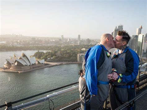 First Gay Marriage Atop Harbour Bridge Bendigo Advertiser Bendigo Vic