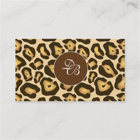 Leopard Animal Print Stylish Business Card