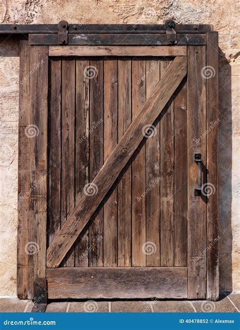 Old Sliding Wooden Door Texture Stock Photo Image 40478852