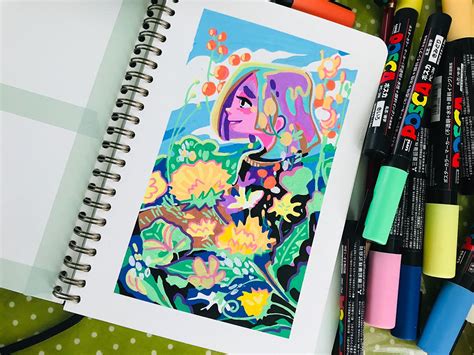 Posca Sketchbook On Behance Posca Marker Marker Art Markers Drawing