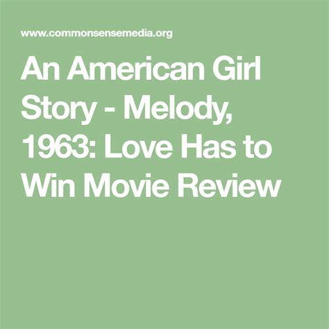 An American Girl Story Melody 1963 Love Has To Win Movie Review Girl Story American