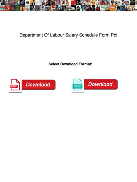 Fillable Online Department Of Labour Salary Schedule Form Pdf