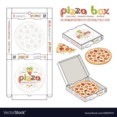 Design Boxes For Pizza Royalty Free Vector Image